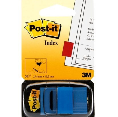 Post-it index repositionnable 3M Bleu